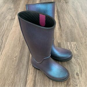 Crocs Boots iridescent purple high Tall boots J1 children’s Fall